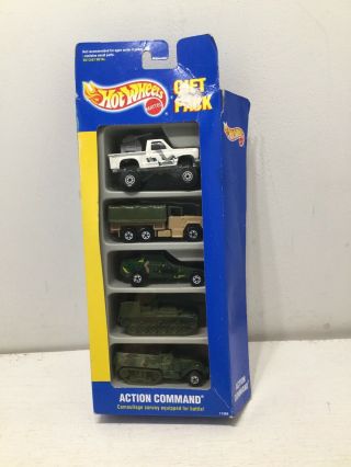 Hot Wheels 5 Pack Gift Pack Action Command Die Cast Tank