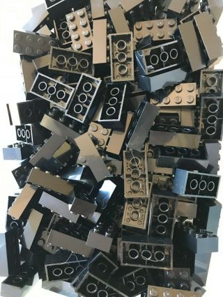 Lego - - 3001 - 2 X 4 Black Bricks - 50 Bricks