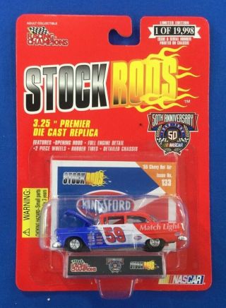 1998 Racing Champions Stock Rods 1:64 Die Cast 59 Kingsford 1955 Chevy Bel Air