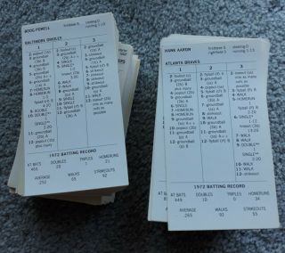 1972 Strat - O - Matic Baseball Season Set W/all And Both Duke Sims 578 Cards