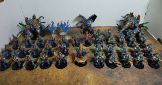 Warhammer 40k,  Chaos Thousand Sons Army,  Pro Painted,  1700 Points And 95 Pl