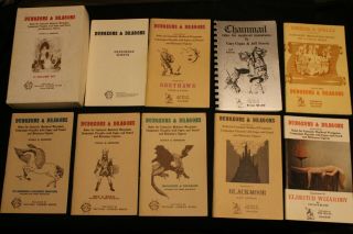 Tsr 1974 White Box Dungeons And Dragons 3 Volume Set,  Greyhawk,  Blackmoor,  3 More