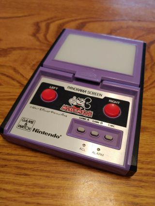 Nintendo Game Watch Panorama Screen Mickey Mouse Dc - 95 1984 And