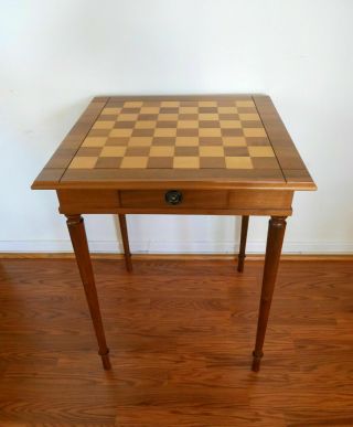 Vintage Drueke Chess Table With 2.  25 " Squares.  Maple & Walnut