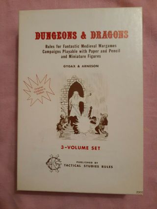 Dungeons & Dragons,  Tsr 3 Volume Box Set,  Very Hard To Find