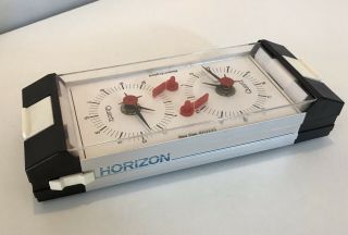 Unique Vintage (1980’s?) Horizon Horizontal Quartz Chess Clock Made In England
