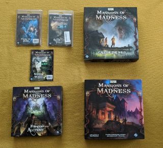 Mansions Of Madness Base Game W/ Expansions & Painted Miniatures (first Edition)