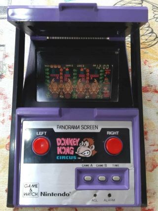 Nintendo Game Watch Panorama Screen Donkey Kong Circus Mk - 96 1984 Made In Japan