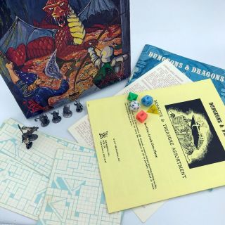Dungeons And Dragons Basic Set (1001) Tsr With Dice - Figures May 1978 3rd Printing