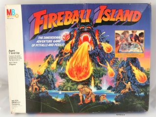 Vintage Mb Milton Bradley Fireball Island Board Game 4708 1986