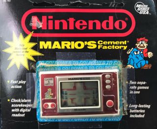 80s Mario Bros.  Cement Factory Nintendo Game & Watch Electronic 1980s