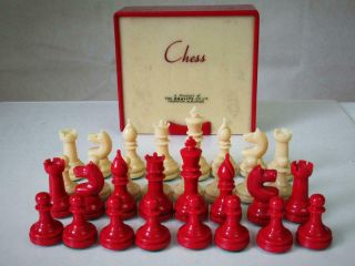 Vintage Chess Set Art Deco By Oralite Staunton Pattern K 75 Mm And Box No Board