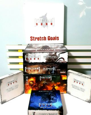 Fireteam Zero Kickstarter Board Game W/ 2 Expansions,  Stretch Goals & More