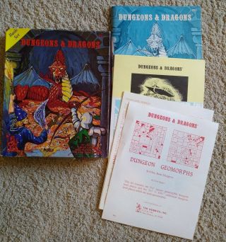 Vintage Dungeons And Dragons Basic Set 1001 Tsr 3rd Ed 1978 Third Dnd