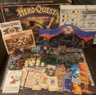 Hero Quest Heroquest Board Game - Almost Complete (- 2 Closed Doors).  Great Cond