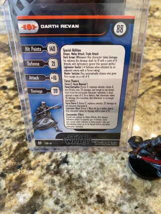 Star Wars Miniatures Force Unleashed Darth Revan 1 With Card, .