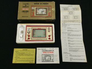Nintendo Game & Watch Wide Screen Mickey Mouse•mc - 25•1981•complete W/ Box•works