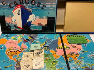 Complete No 42 Vtg Cargoes Board Game 1930’s 2 3 Or 4 Players Selchow & Righter