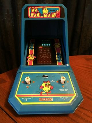 Coleco Ms Pacman Mini Electronic Tabletop Arcade Game 1982