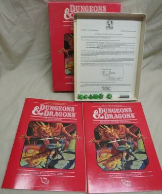 Dungeons & Dragons Basic Rules Set 1 TSR 1981 First Print COMPLETE Green Dice 2