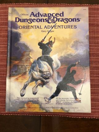 Official Advanced Dungeons & Dragons Oriental Adventures 2018 Tsr (1985)