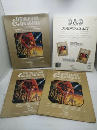 Dungeons & Dragons Set 5: Immortals Rules Box Set Tsr 1017 Published 1986