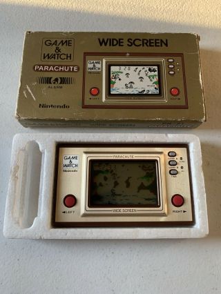 Nintendo Game And & Watch Parachute W/ Box 1981 - - Lcd Spots
