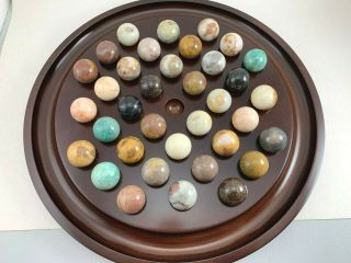 Bombay Co.  Marble Board Game With Stone Marbles 13 1/2 " Diameter