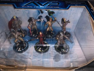 Avp Horrorclix,  Predator 7 Figure Collector Set,  Wizkids Aliens Vs.  Predator