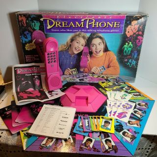 Electronic Dream Phone Board Game Milton Bradley 1991 Great Missing 2 Card