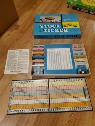 Stock Ticker 1937 Board Game Factory Err Corp Clark Complete