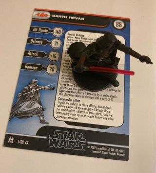 Star Wars Miniatures Force Unleashed Darth Revan 1 No Card
