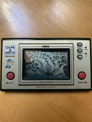 Nintendo Game And Watch Wide Screen - Popeye - Electronic Handheld Game