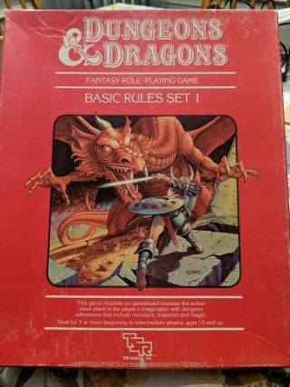 Basic Rules Set 1 1983 1st Edition Dungeons & Dragons Tsr 1011 Good
