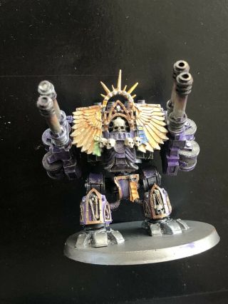 Warhammer 40k Oop Space Marines Army Forge World Chaplain Dreadnought W/ Weapons