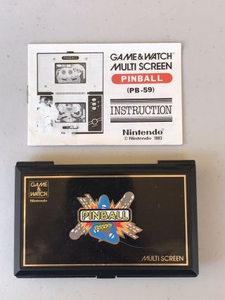 Nintendo Pinball Handheld Multi - Screen Game & Watch 1983