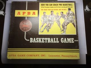 Apba Pro Basketball Game Complete Set W/box W/ 1968/69 Card Set