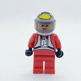 Lego Rebel Pilot B - Wing 6208 Red Flight Suit Star Wars Minifigure