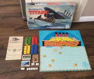 Rare 1976 The Sinking Of The Titanic Board Game By Ideal Toy Corp 100 Complete