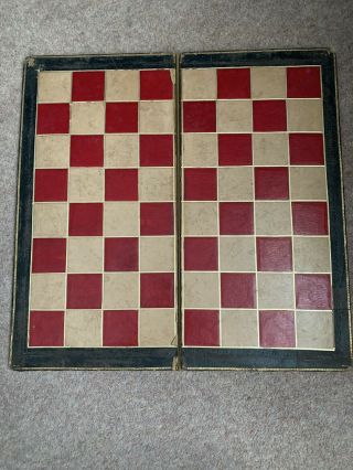 Antique Leather Chess Board Possible By Jaques Of London