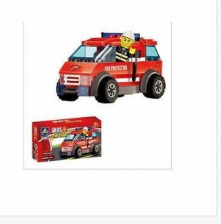 Building Blocks Fire Series 8057 Puzzle Assembling Toys Fire Rescue Vehicles