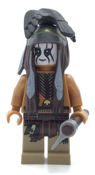 Lego Lone Ranger Minifigure - Tanto - Native American Indian Figure