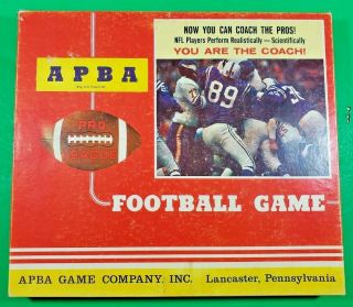 Apba Football Game,  1974 - 75,  Complete And In