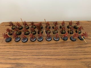 Daemons Of Khorne Bloodletters X30 Warhammer 40k Age Of Sigmar Painted And Based