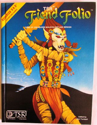 Ad&d Fiend Folio Monster Advanced Dungeons & Dragons Tsr 1981 1st Ed.  1st Print