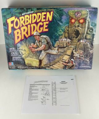 1992 Forbidden Bridge Adventure Game Milton Bradley Near Complete Playable Read