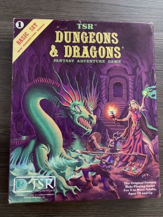 1980 Tsr Dungeons & Dragons Game Basic Rules Box Set 1011 Without Dice