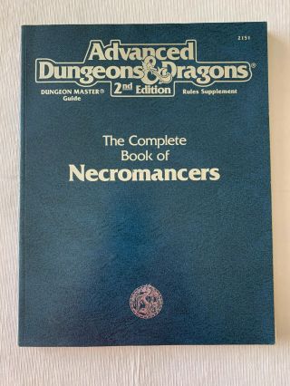 Complete Book Of Necromancers,  Ad&d 2nd Ed,  Tsr 2151,  1995,