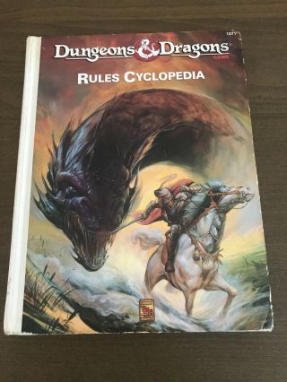 Dungeons And Dragons Rules Cyclopedia Book 1991 Tsr Complete Roleplaying System