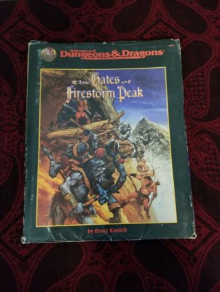 The Gates Of Firestorm Peak With Maps And Chits (uncut) Adventure Module - Ad&d